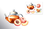 Ripe Peaches. Watercolor set, a Food Illustration by Daria Ustiugova (Thumbnail 20 of 23)