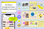 Retro Canva Instagram Booster Pack, a Social Media Template by Guavamelo Studio (Thumbnail 1 of 15)