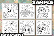 Comfy Halloween Coloring Book, a Seasonal Illustration by Design Station (Thumbnail 7 of 8)