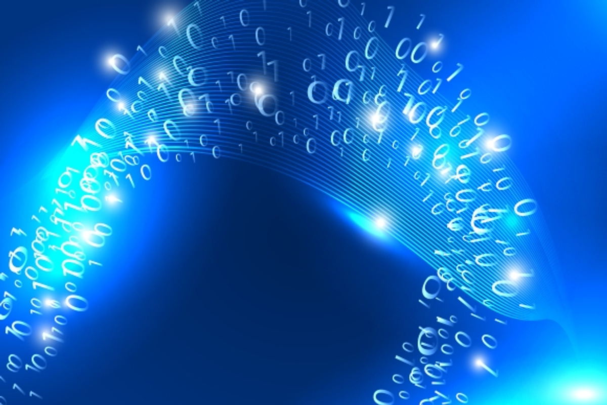 Binary Data Flow Background, a Background Graphic by Microvector