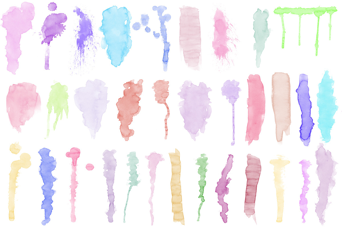 200 Watercolor Swatches Clipart, PNG, a Texture Graphic by Chipshpow Graphics (Photo 5 of 7)