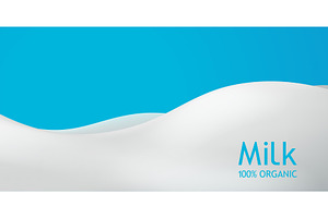 a milk waves back in realistic, an Illustration by IfH