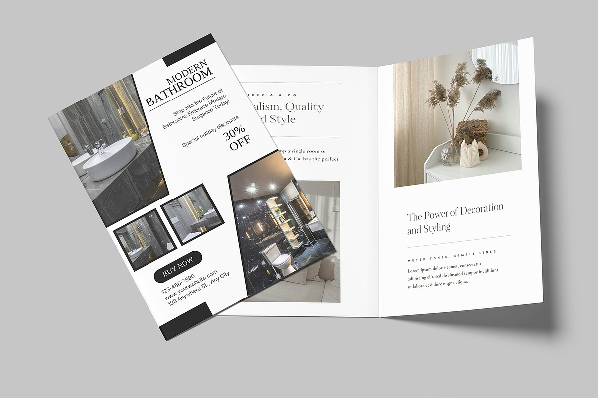 A5 Bifold Brochure Mockup, a Flyer Template by lamorastudio (Photo 4 of 11)