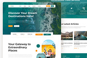 Travlo - Travel Landing Page, an UI Kit Template by ENATIVE (Thumbnail 2 of 4)