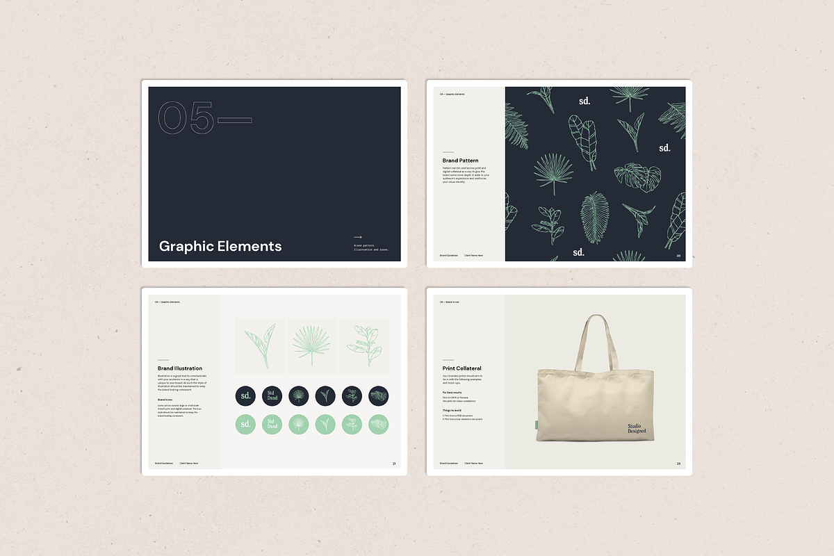 Brand Guidelines for Adobe ID & Ai, a Brochure Template by Hannah Bacon Design (Photo 5 of 7)