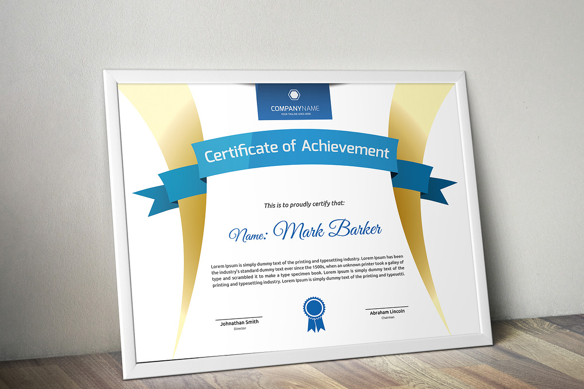 Certificate Word | PSD | AI, a Stationery Template by Curve Design (Photo 4 of 4)
