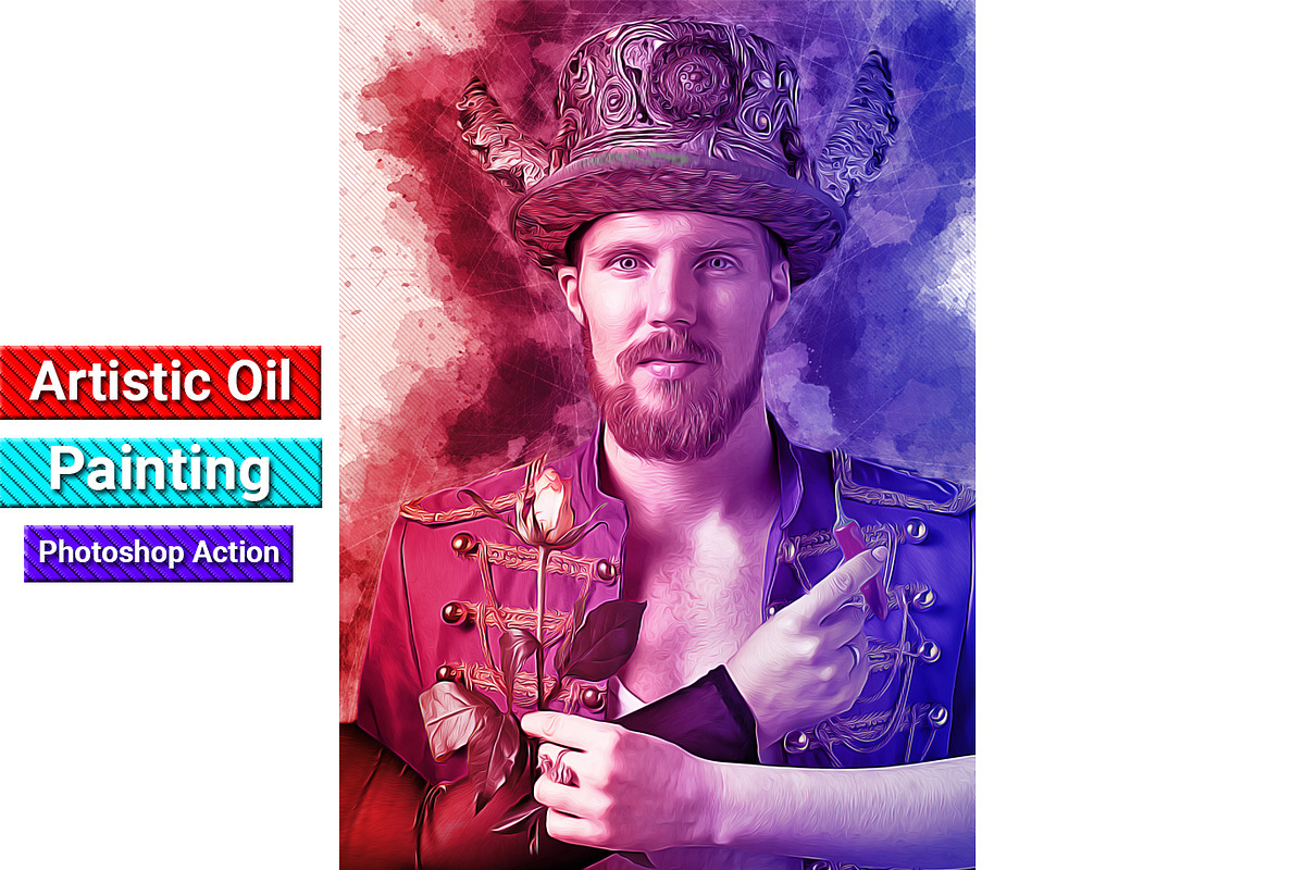 Artistic Oil Painting PS Action, an Action Add-On by Studio Retouch (Photo 1 of 11)