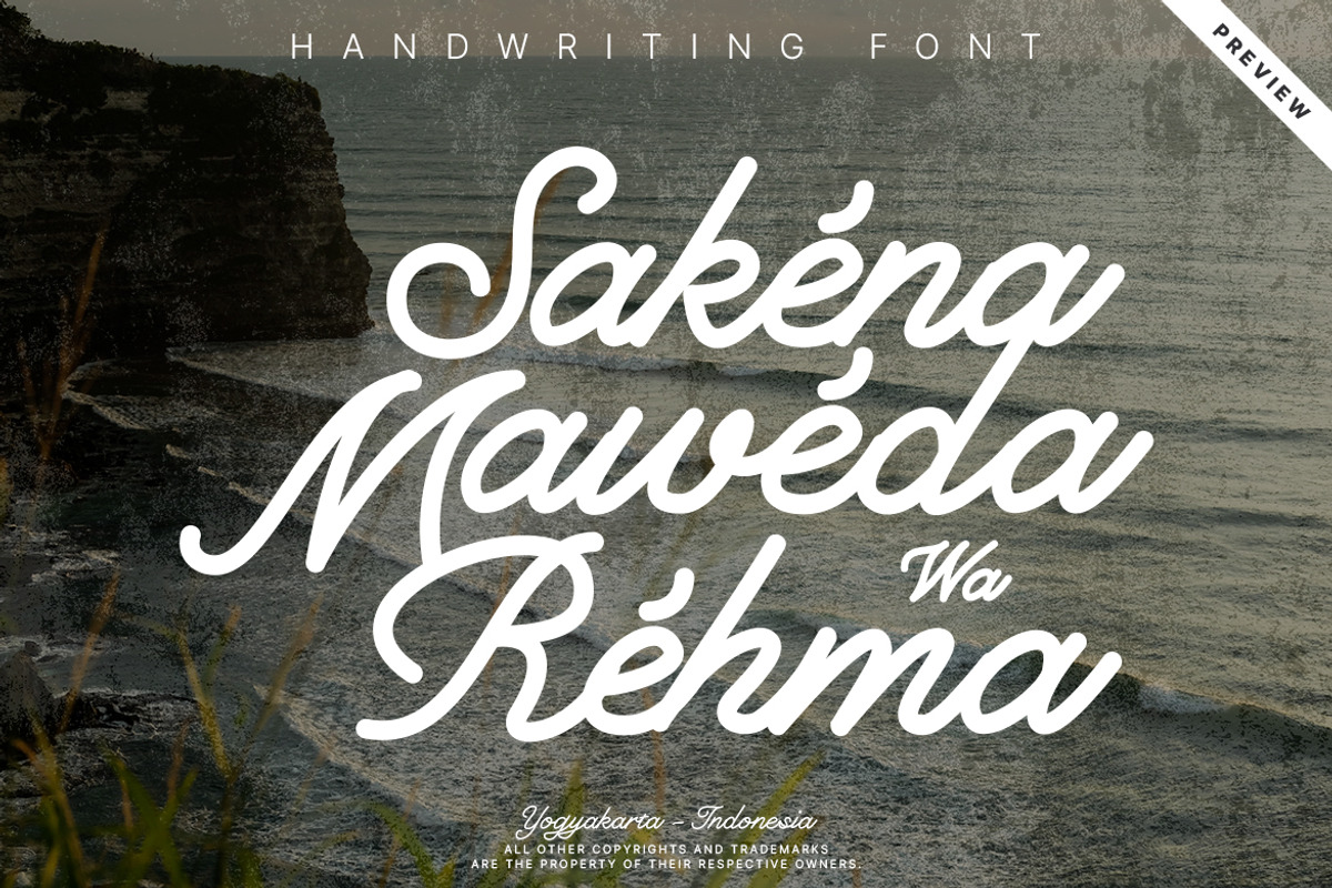 Sakéna Handwriting Font, a Script Font by RMPL.std (Photo 2 of 5)