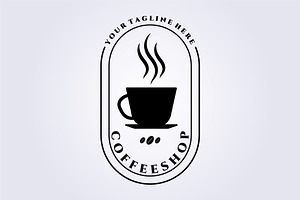 A Cup Of Coffee, Coffee Shop Logo