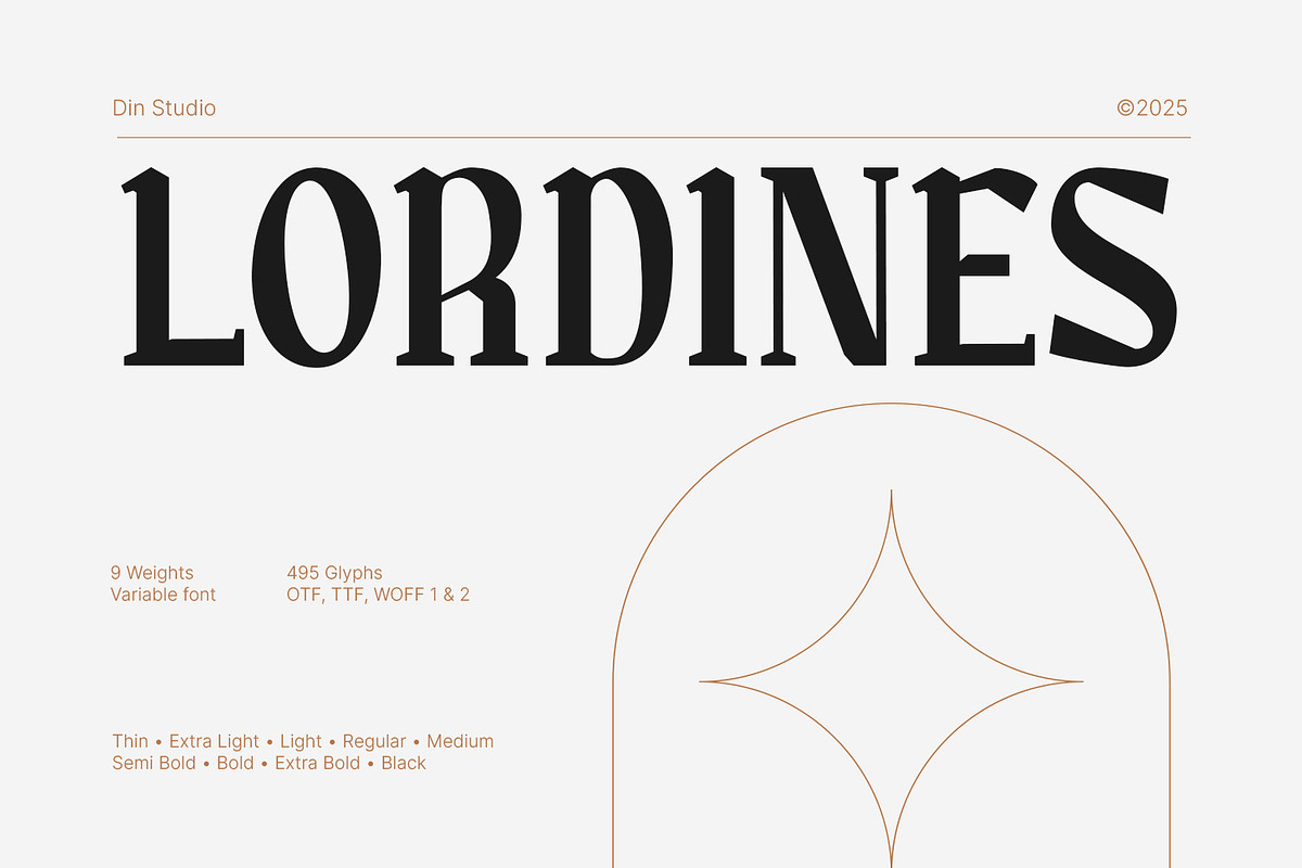 Lordines, a Serif Font by din-studio.com (Photo 1 of 15)