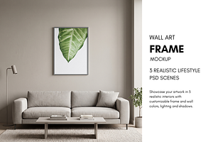 Portrait Wall Art Frame Mockup