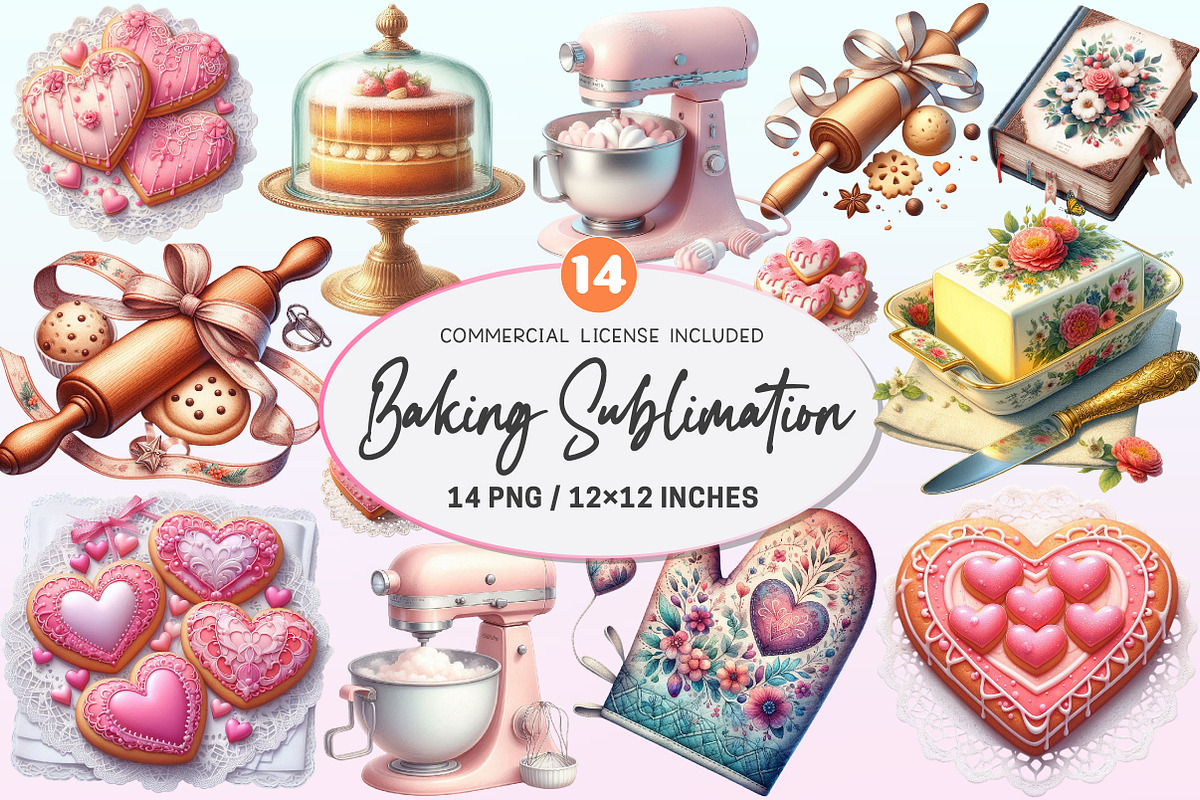 Vintage Baking Sublimation Clipart, a Graphic by CitraGraphics (Photo 1 of 4)