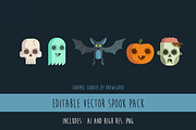 Editable Vector Spook Pack, an Illustration by Graphic Goodies (Thumbnail 2 of 2)
