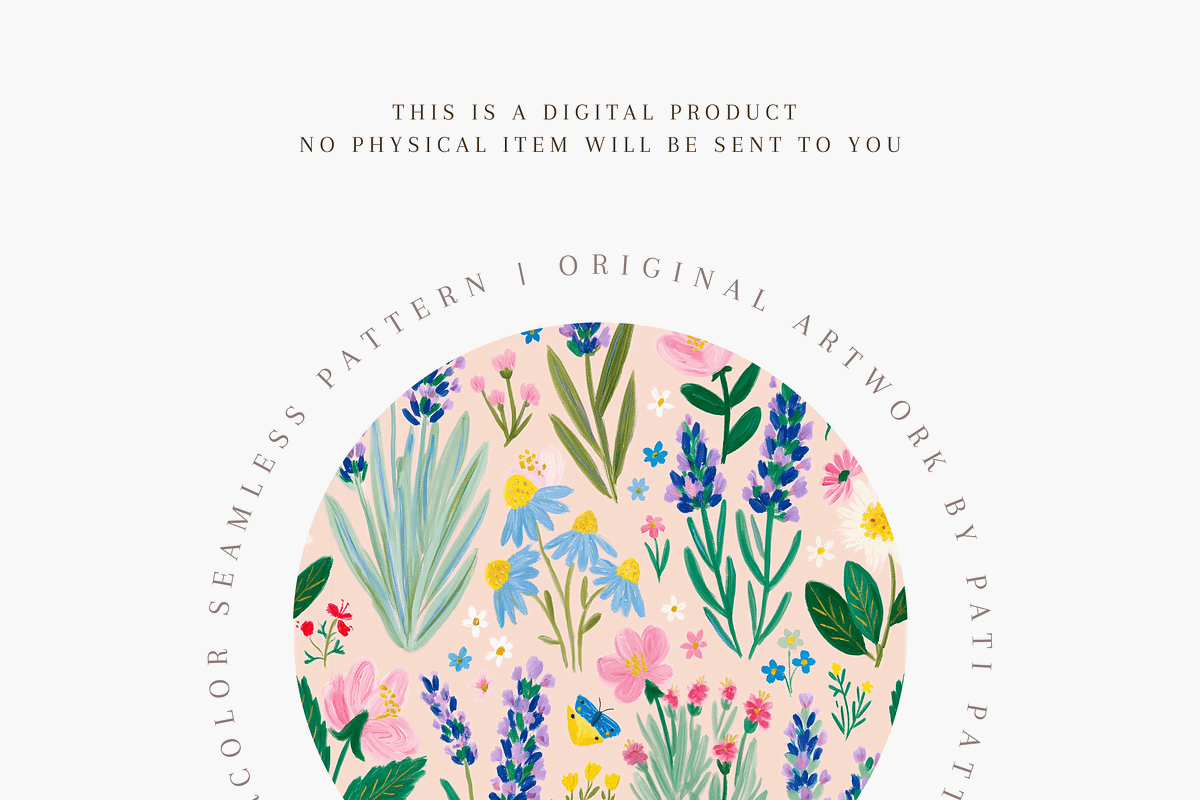 Lavender Floral Seamless Pattern PNG, a Pattern Graphic by Pati Charm Studio (Photo 4 of 6)