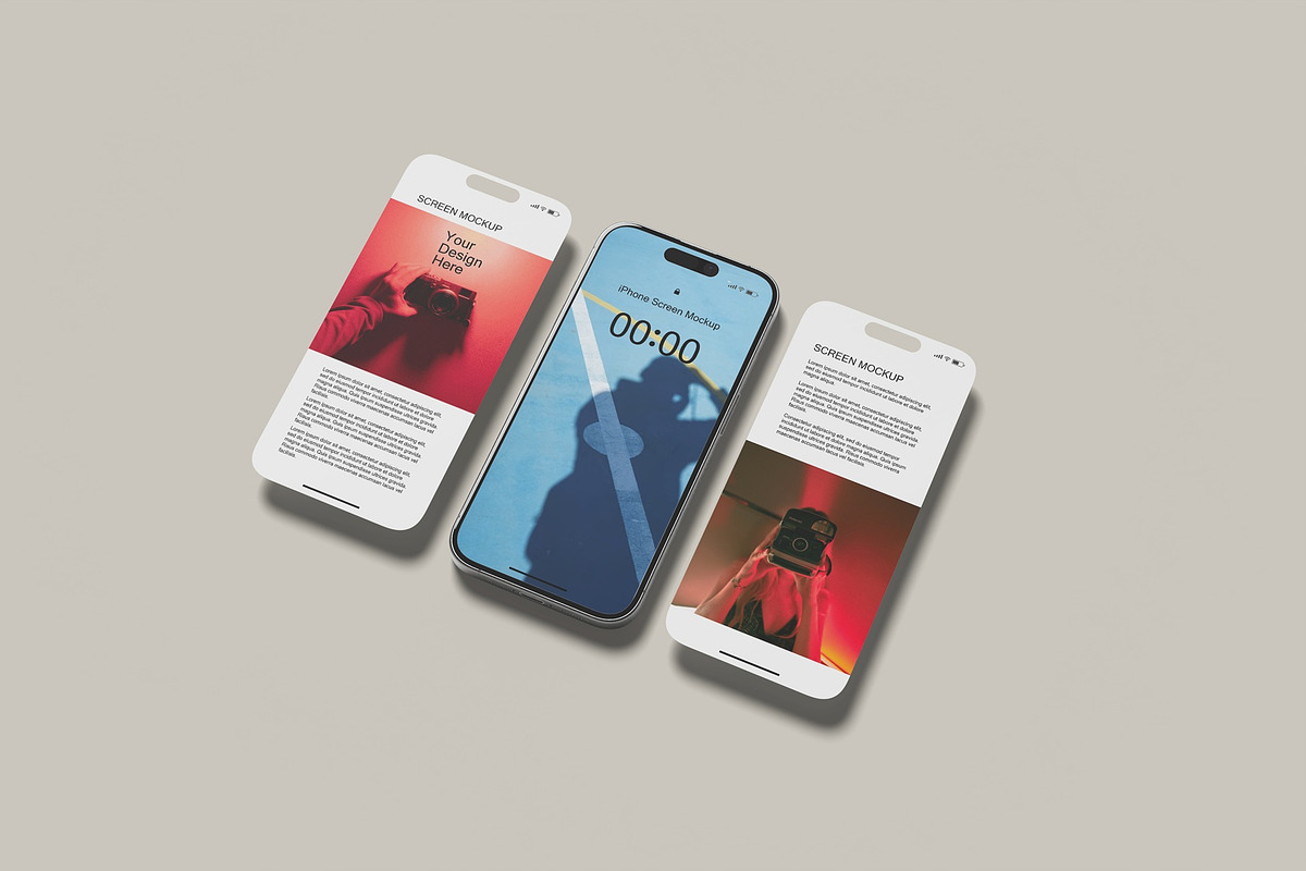 Phone Screen Mock-up, an iPhone Mockup by Lxadesign (Photo 10 of 11)