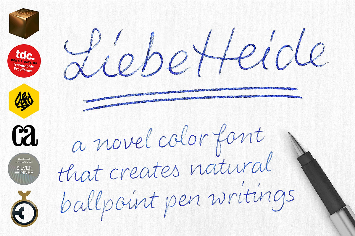 Color Font LiebeHeide, a Script Font by LiebeFonts (Photo 1 of 19)
