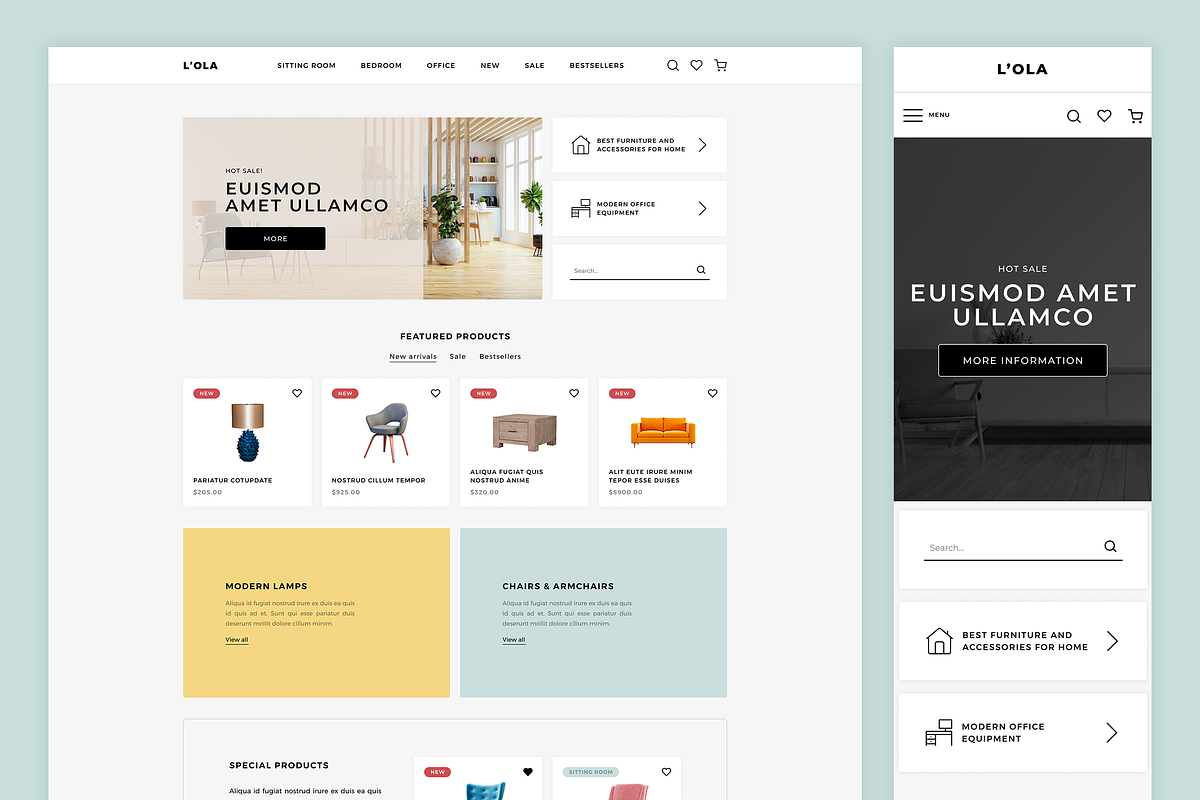 L'OLA - Figma E-Commerce Template, an UI Kit Template by Better Be a Designer (Photo 4 of 7)