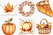 Cozy Caramel & White Fall Clipart, an Illustration by Canvas Craft (Thumbnail 3 of 7)