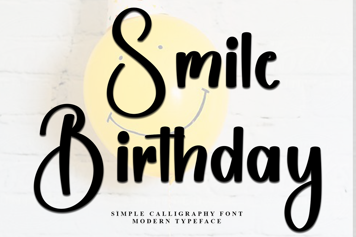 Smile Birthday, a Handwritten Font by InermediaSTUDIO (Photo 1 of 8)