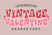 Vintage Valentine – Distressed Heart, a Slab Serif Font by KiddoGlyphs Studio (Thumbnail 1 of 5)