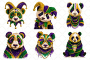 Whimsical Mardi Gras Panda Clipart, an Illustration by Black Bird Studio (Thumbnail 3 of 6)