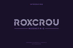 Roxcrou - Futuristic Typeface, a Serif Font by garismantra
