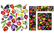 vegetarian set, a Food Illustration by art_mouse (Thumbnail 9 of 10)