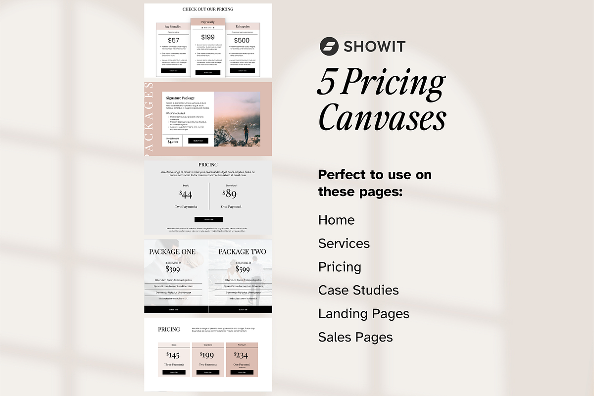 50 Showit Canvas Add-Ons, a Websites & App Template by Amanda Pena Design (Photo 3 of 13)
