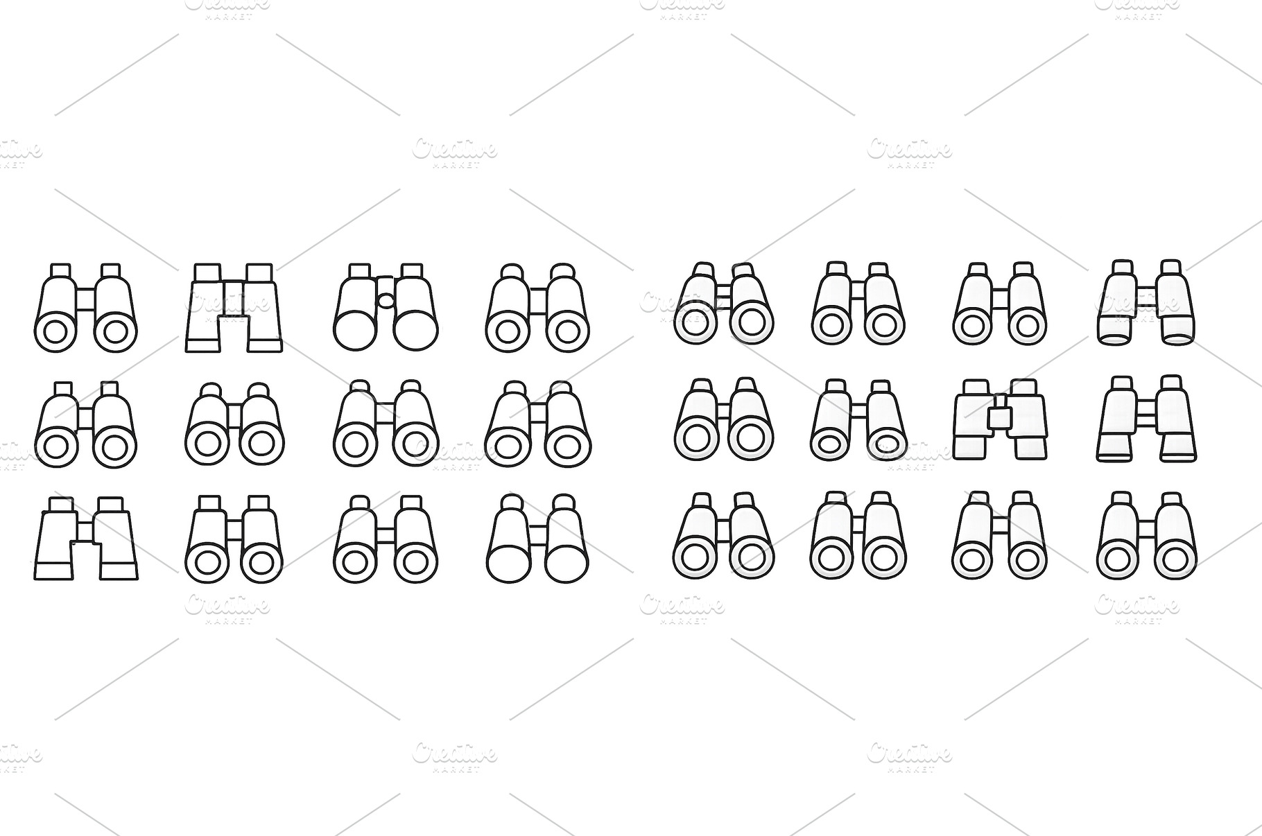 Numerous outlines of binoculars, a Nature Photo by ZinetroN
