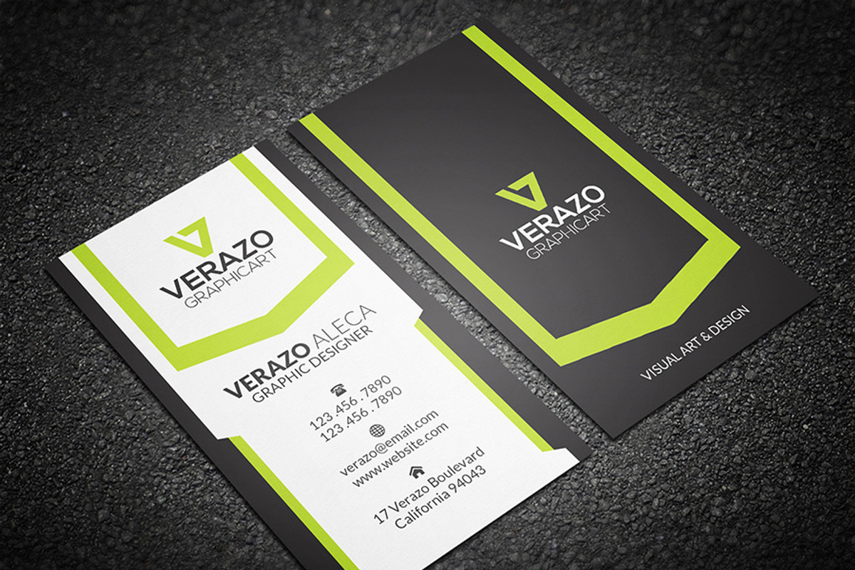 Creative Vertical Business Card, a Business Card Template by Verazo (Photo 1 of 3)