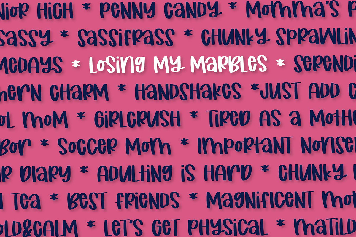 Losing My Marbles - A thick font preview 5