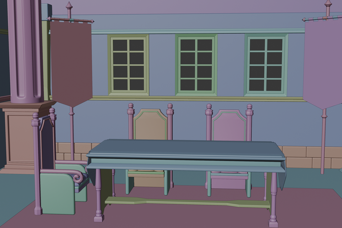 Medieval Meeting Room 3D Scene, a Scene 3D Model by Dudukbersama (Photo 2 of 2)