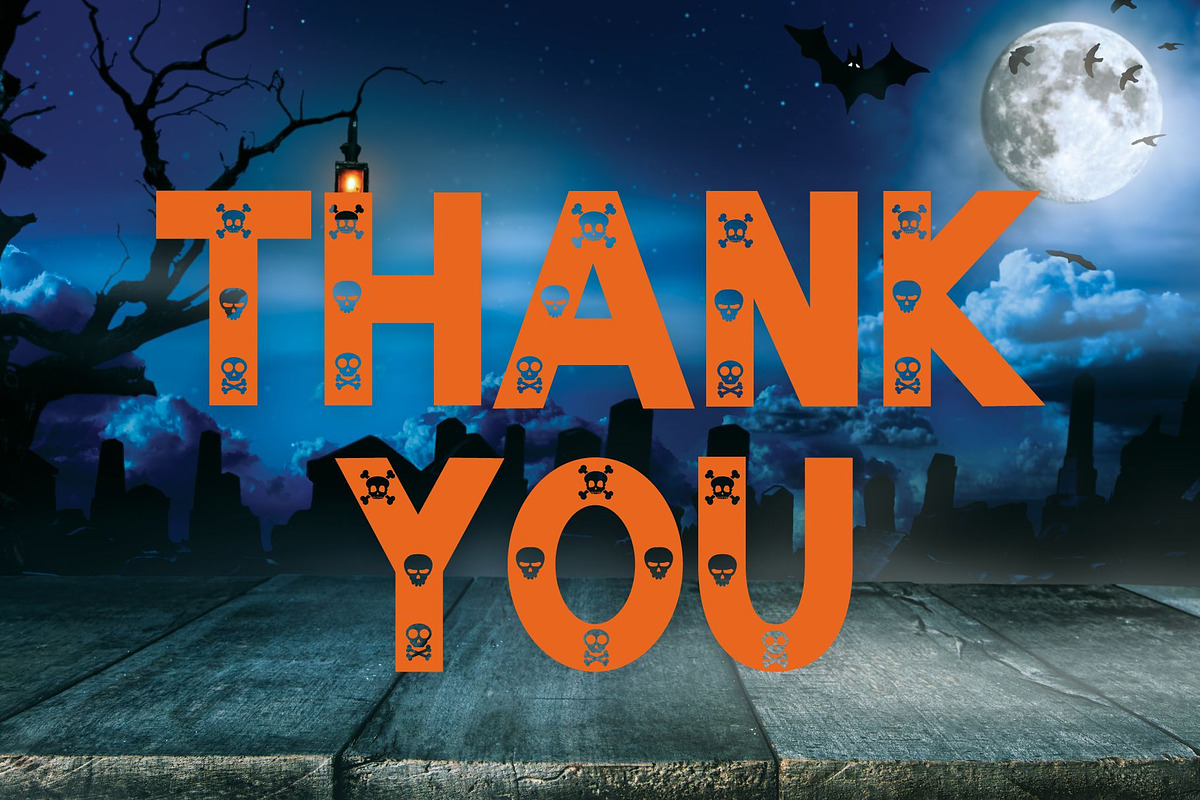 Halloween skull - Decorative font, a Sans Serif Font by Brown Cupple (Photo 6 of 6)