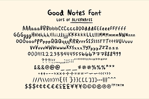 Good Notes! A Handwriting Font Set!