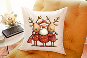 Santa Claus and Reindeer PNG, an Animal Illustration by Sublimation Artist (Thumbnail 6 of 6)