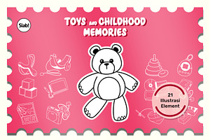 Toys & Childhood Memories Hand Drawn, an Object Graphic by SLAB! Design