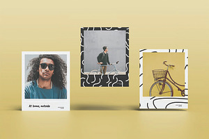Three Standing Instant Frame Mockup, an Advertising Mockup by DesignRushMarket