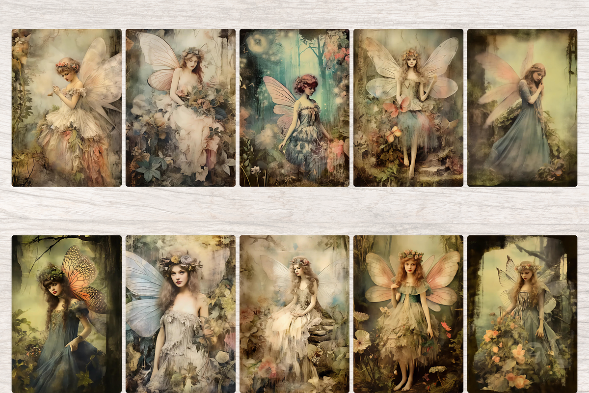 VINTAGE VICTORIAN FAIRY JUNK JOURNAL, a Person Illustration by Daring Digies (Photo 3 of 7)