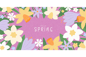 Creative background Hello Spring