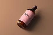Amber Glass Bottle Mockups, a Cups & Container Mockup by pmvch (Thumbnail 2 of 10)
