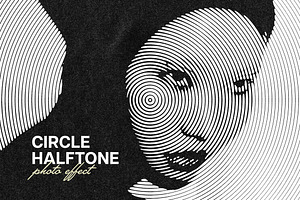 Circle Spin Halftone Photo Effect, a Layer Style Add-On by Design Squad
