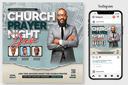 Prayers Night Flyer, a Flyer Template by graphicforest