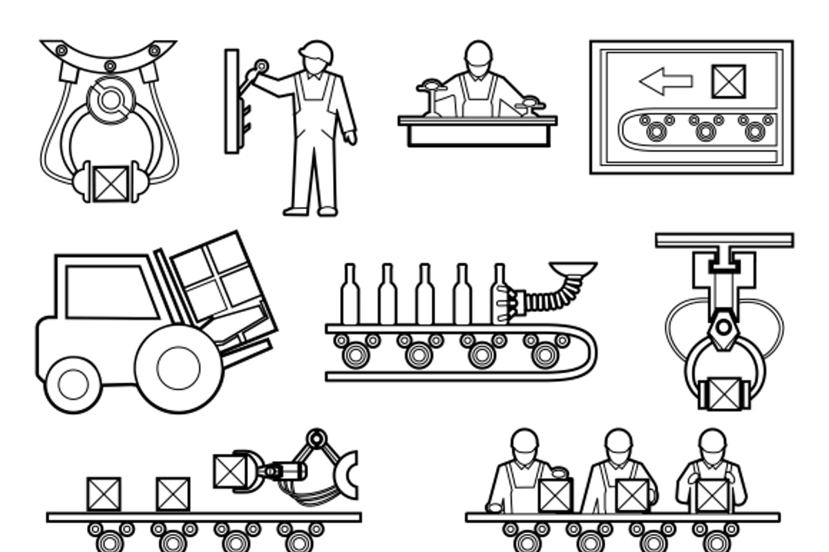Industrial and manufacturing process, a Graphic by Microvector