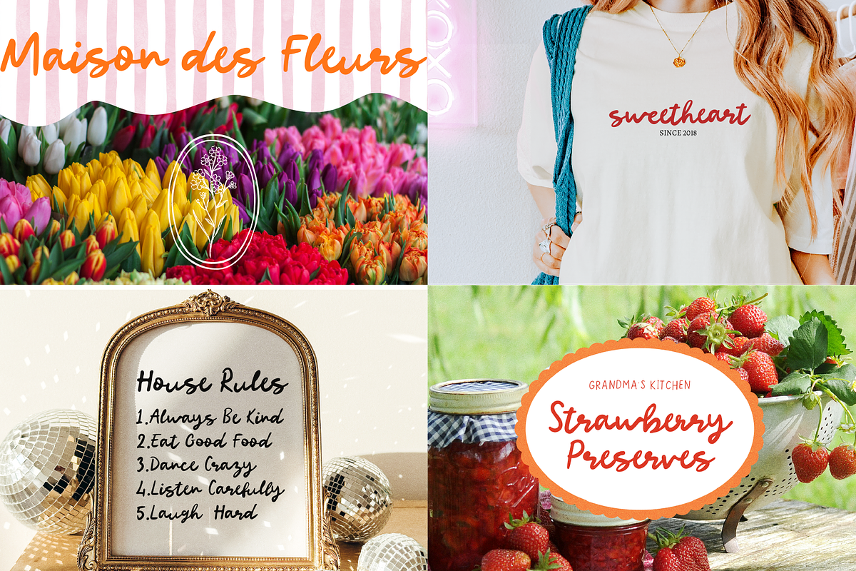 Retro Vibes Font Bundle Handwritten, a Script Font by Kaya Fonts (Photo 8 of 22)