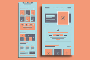 Travel Landing Page Wireframe Design, a Wireframe Template by MightyDesign