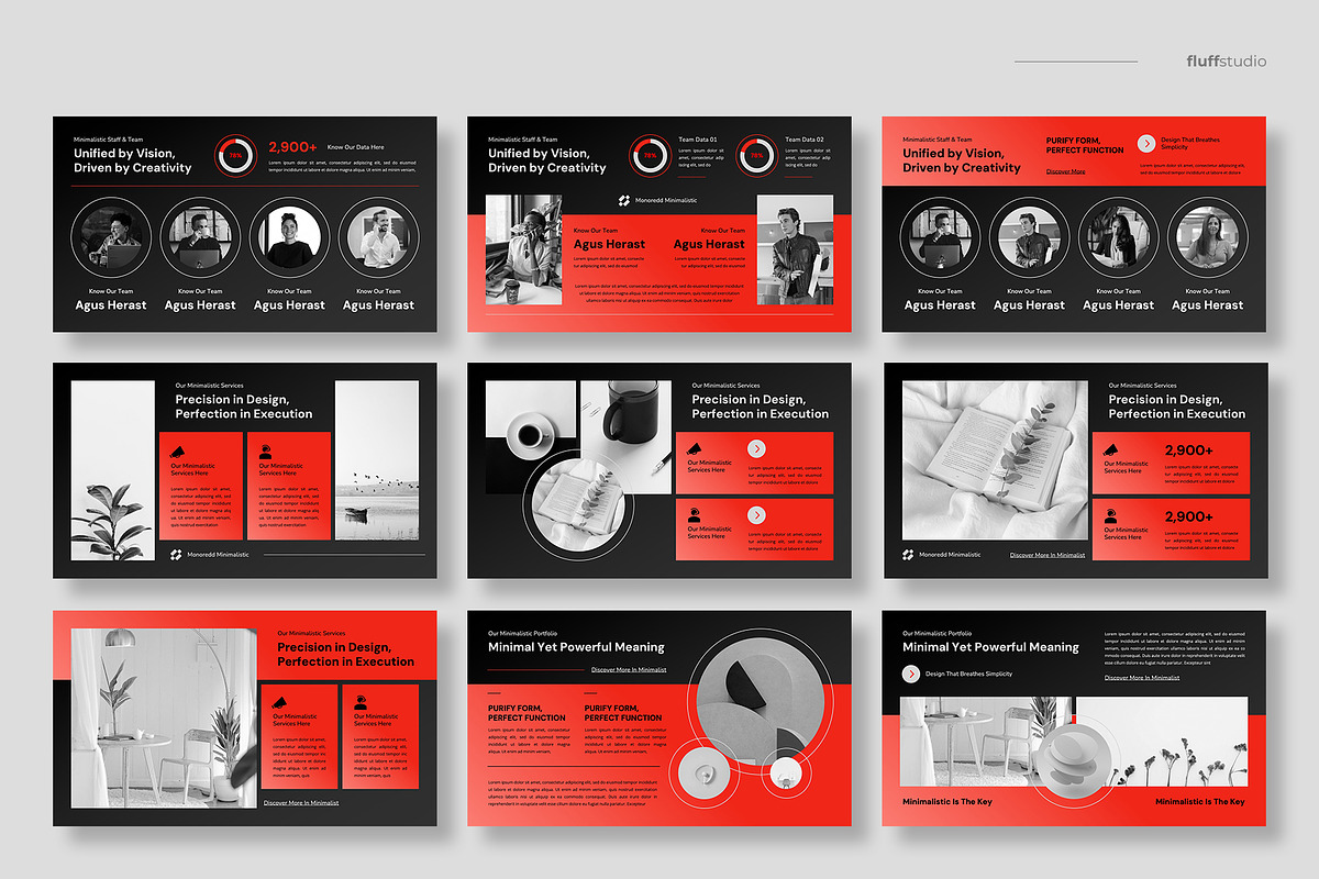 Red Minimalist Pitchdeck Keynote preview 3