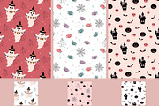 Pink Halloween clipart & patterns, a Seasonal Illustration by JulzaArt (Thumbnail 10 of 14)