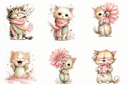 Whimsical Funny Spring Cat Clipart, an Illustration by Designworld (Thumbnail 3 of 8)