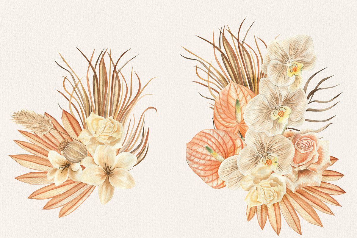 Watercolor boho collection, a Decorative Illustration by ViolettaKh (Photo 10 of 14)