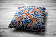 Portuguese Azulejo Pattern Tile V1, a Pattern Graphic by Negarin Digital Art (Thumbnail 7 of 8)
